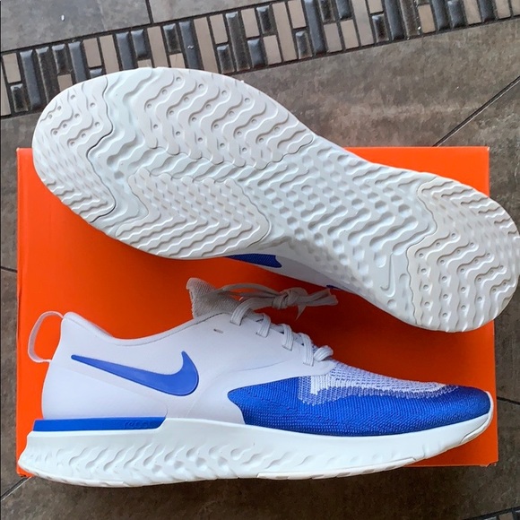 •NIKE ODYSSEY REACT 2 FLYKNIT VAST GREY/GAME ROYAL - Picture 3 of 16